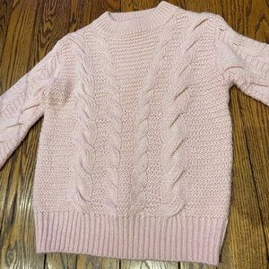 Pink cable knit princess polly sweater